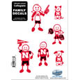 Nebraska Cornhuskers Family Decal Set Small